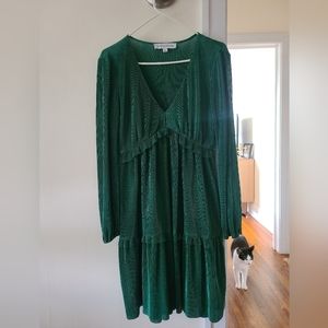 Green Ribbed Dress
